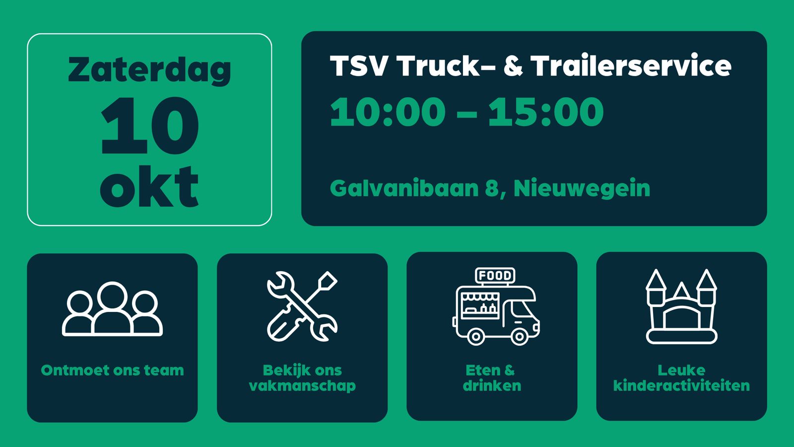 Zaterdag 10 oktober, 10:00 - 15:00, Galvanibaan 8 Nieuwegein